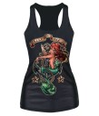 Dame tanktop med havfrueprint 1