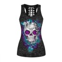 Dame tanktop med kranieprint 1