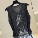 Dame tanktop med print A1207 1