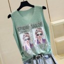 Dame tanktop med print A1207 3