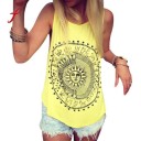 Dame tanktop med solprint 6