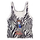 Dame tanktop med zebramotiv 2