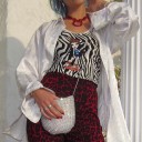 Dame tanktop med zebramotiv 4