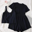 Dame tanktop, t-shirt og shorts 6