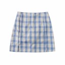 Dame ternet mini nederdel med skjulte shorts Kort A-formet skæring To slids på den forreste del Acetatstof Til forår og sommer 4