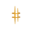 Dame trendy dobbelt ring 4,2 x 1,7 cm Justerbar størrelse Rustfrit stål Åben ring med parallel linje Moderne smykke 6