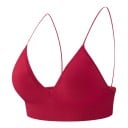 Dame trojkantet bralette med dyb V-udskæring på tynde stropper med lav ryg og bredt bånd 1