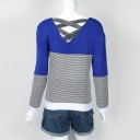 Dame vendbar sweater med snøring J1833 4