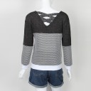 Dame vendbar sweater med snøring J1833 7