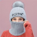 Dame vinterbalaklava med pompon 5