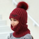 Dame vinterbalaklava med pompon 1