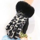 Dame vinterhandsker med leopardprint 6