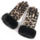 Dame vinterhandsker med leopardprint 3
