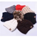 Dame vinterhue med pompon J2863 1