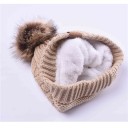 Dame vinterhue med pompon J2863 2