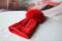 Dame vinterhue med pompon J3007 2