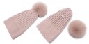 Dame vinterhue med pompon J3007 9