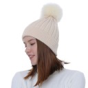 Dame vinterhue med pompon J3007 16