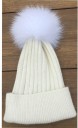 Dame vinterhue med pompon J3007 19