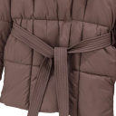 Dame vinterjakke Lynlås og knapper Krave Snøre i taljen Polyester bomuld Varm vinterfrakke Elegant komfortabel jakke til kolde perioder 7