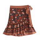 Dame wrap-nederdel med roser 5