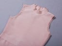 Damebandagekjoler med rullekrave uden ærmer Tætsiddende pencil pasform Knælang Lynlås og slids bagpå Polyester med spandex 6