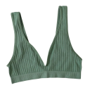 Damebh BH uden lukning med ribbet mønster elastan nylon elastisk materiale til komfortabel bæring og let støtte 2