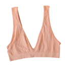 Damebh BH uden lukning med ribbet mønster elastan nylon elastisk materiale til komfortabel bæring og let støtte 9