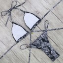 Damebikini med dyreprint 2