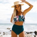 Damebikini med flæser P476 1