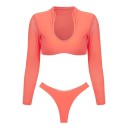 Damebikini med lange ærmer P623 9