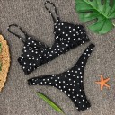 Damebikini med polkaprikker P369 2