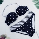 Damebikini med polkaprikker P612 1