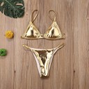 Damebikini med skinnende detaljer P767 2