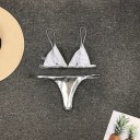 Damebikini med skinnende detaljer P767 3