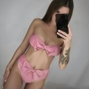 Damebikini med sløjfer 3