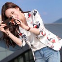 Dameblazer med blomsterprint A3070 1