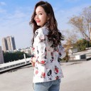 Dameblazer med blomsterprint A3070 3