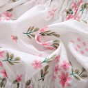 Dameblomstret bluse med bare skuldre Kort ærme Rynket snit med gummi i taljen Sommer elegant bluse 5