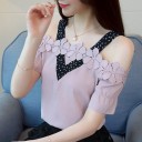 Damebluse med bare skuldre 4