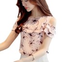 Damebluse med blomsterprint 1