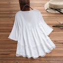 Damebluse med blonde A158 3