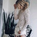 Damebluse med blondemønster 4