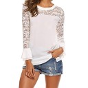 Damebluse med blonder 6