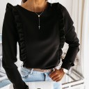 Damebluse med flæser 4