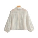 Damebluse med knapper Rose 1