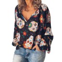 Damebluse med kranier 2
