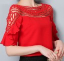 Damebluse med perforeringer 1
