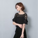 Damebluse med perforeringer 2
