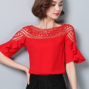 Damebluse med perforeringer 3